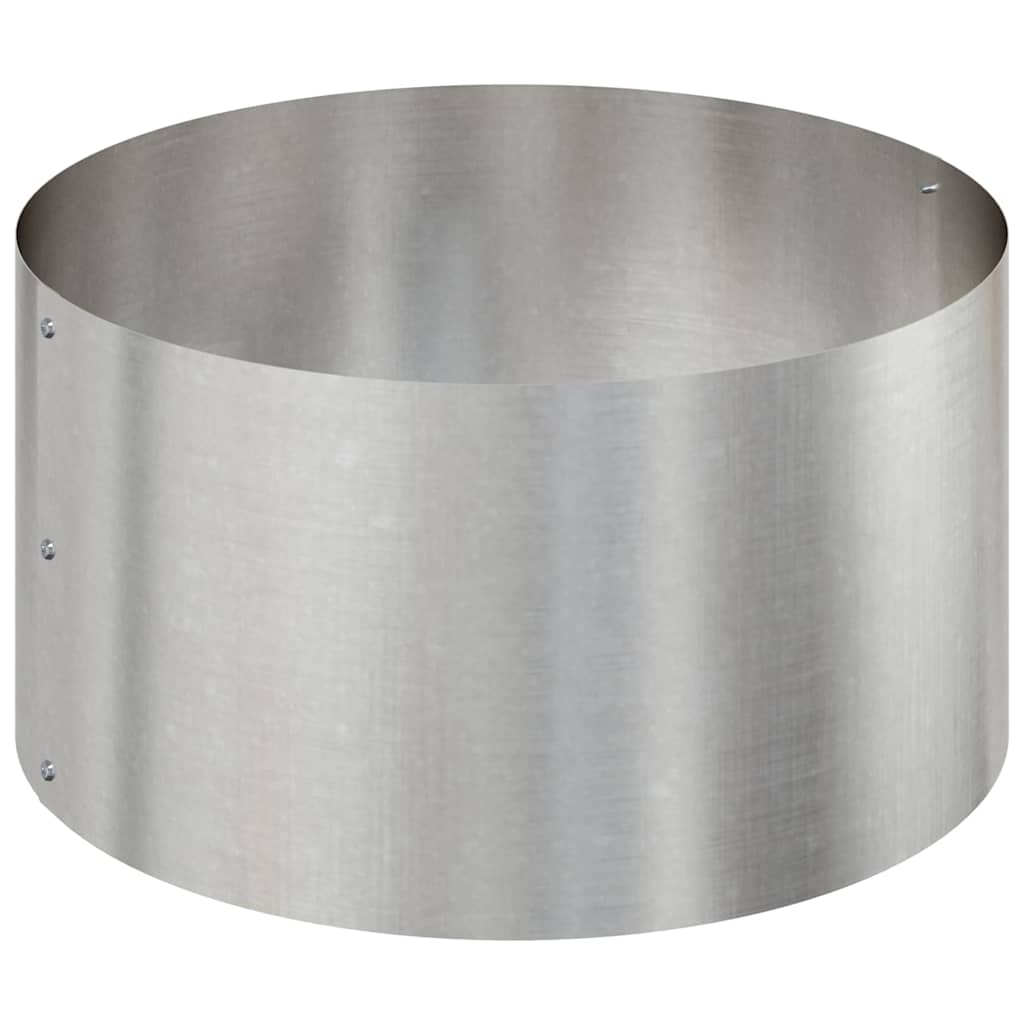 vidaXL Γλάστρα Κήπου Ασημί 120 x 120 x 20 εκ. Ανοξείδωτο ατσάλι