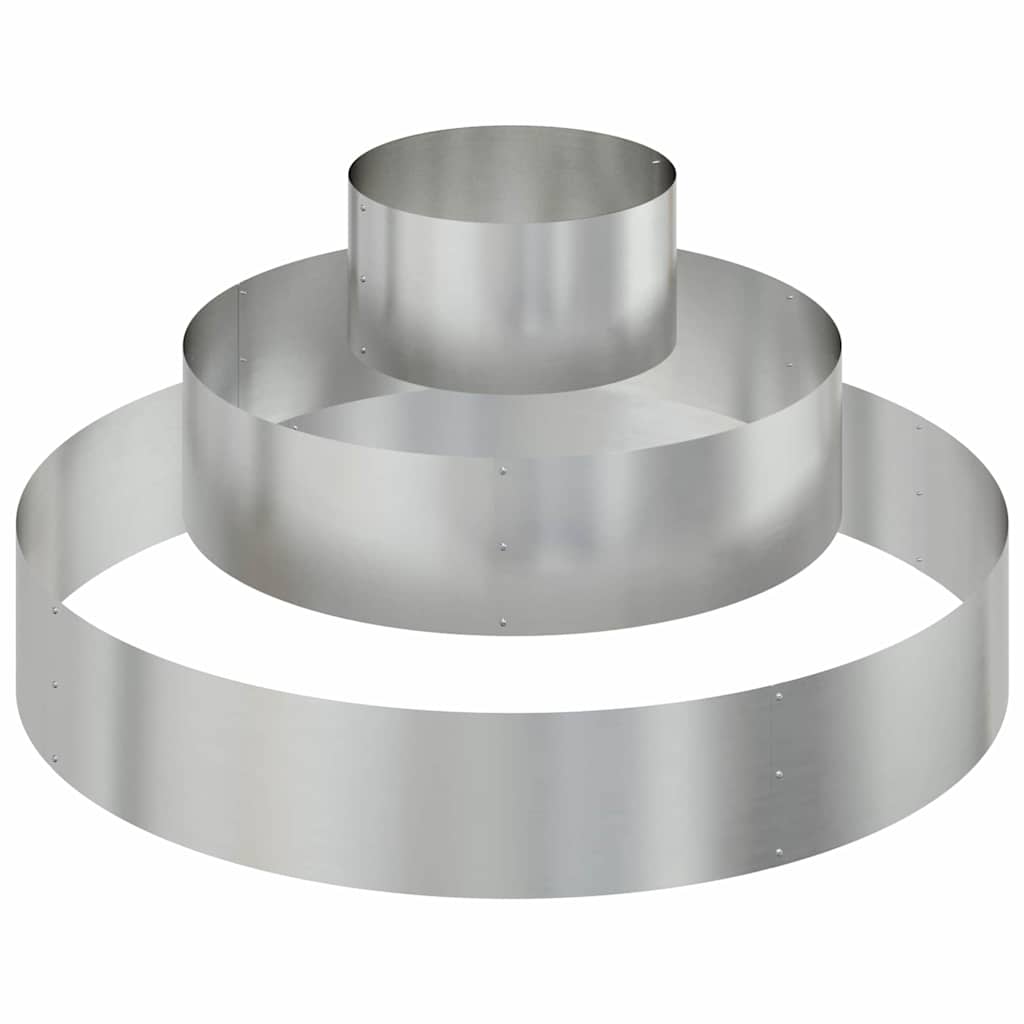 vidaXL Γλάστρα Κήπου Ασημί 120 x 120 x 20 εκ. Επικαλυμμένος Χάλυβας