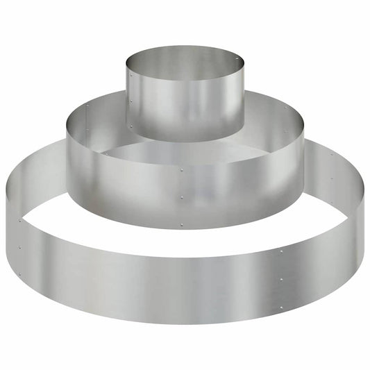 vidaXL Γλάστρα Κήπου Ασημί 120 x 120 x 20 εκ. Επικαλυμμένος Χάλυβας