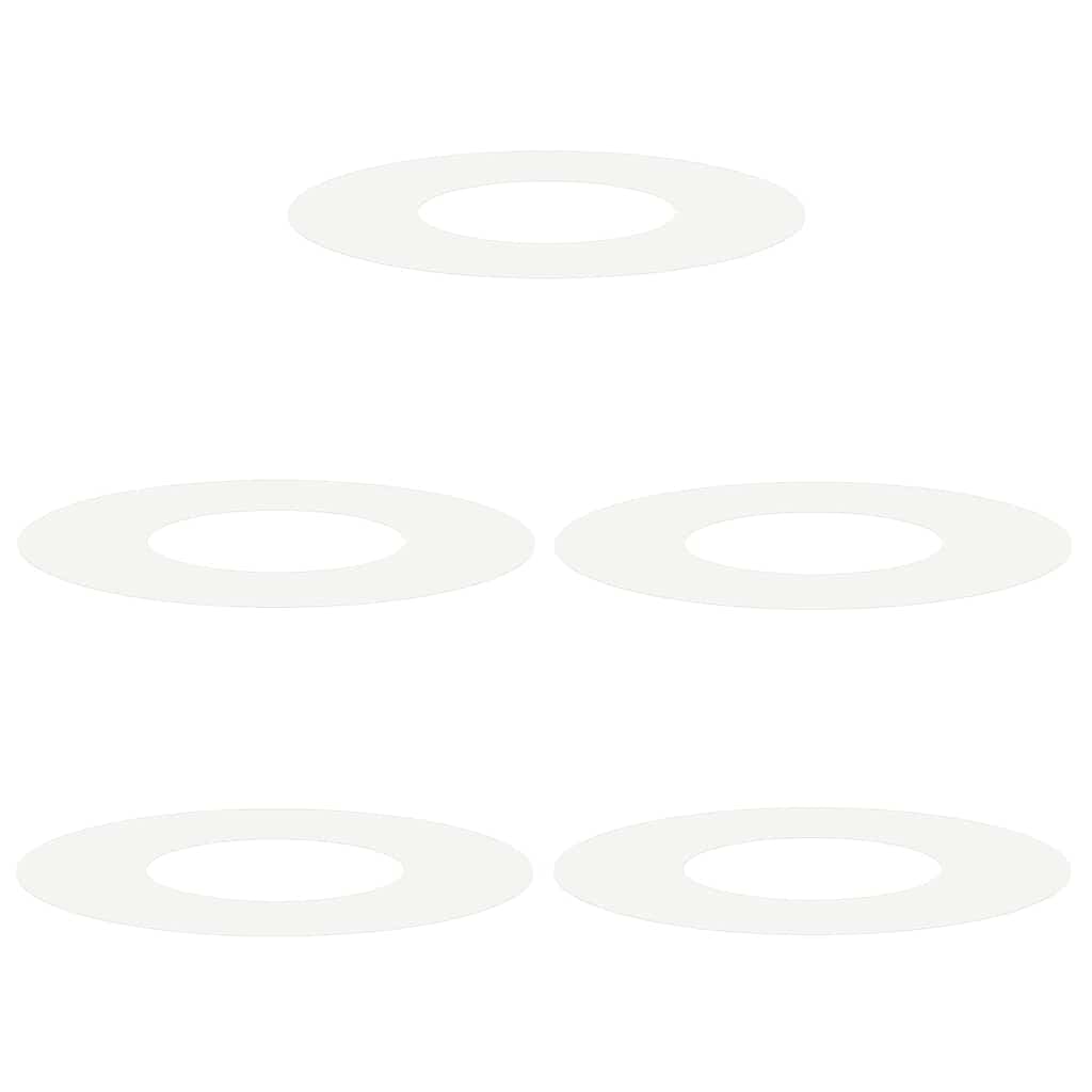 vidaXL κατάλληλο για επίπεδα δαχτυλίδια δέντρου 5 pcs Λευκό Ø30 / 60 εκ.