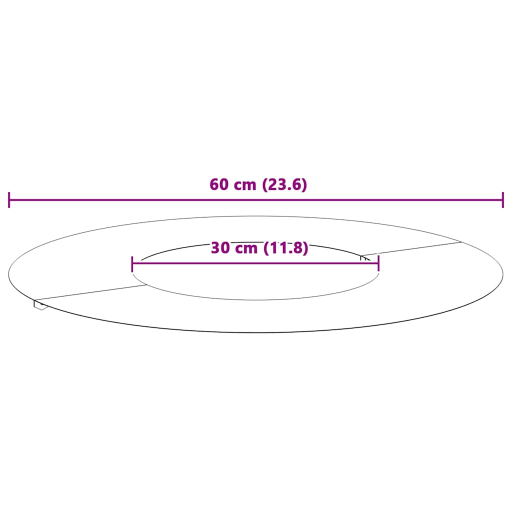 vidaXL κατάλληλο για επίπεδα δαχτυλίδια δέντρου Λαδί Ø30 / 60 εκ. Ατσάλι