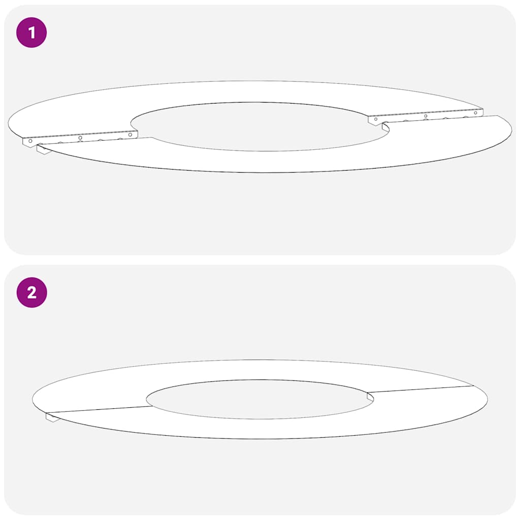 vidaXL Φλατ Δαχτυλίδια Δέντρων 5 pcs Καφέ Ø30 / 60 εκ.