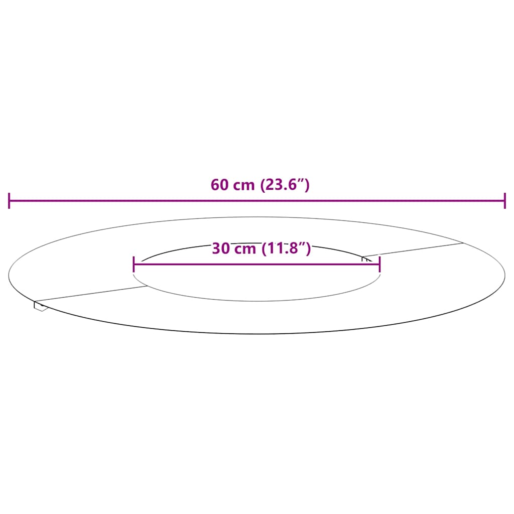 vidaXL Φλατ Δαχτυλίδια Δέντρων 5 pcs Καφέ Ø30 / 60 εκ.