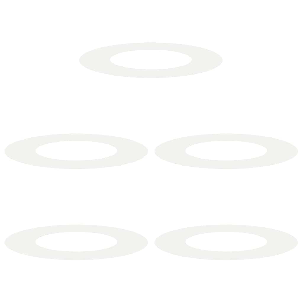 vidaXL κατάλληλο για επίπεδα δαχτυλίδια δέντρου 5 pcs Λευκό Ø40 / 70 εκ.