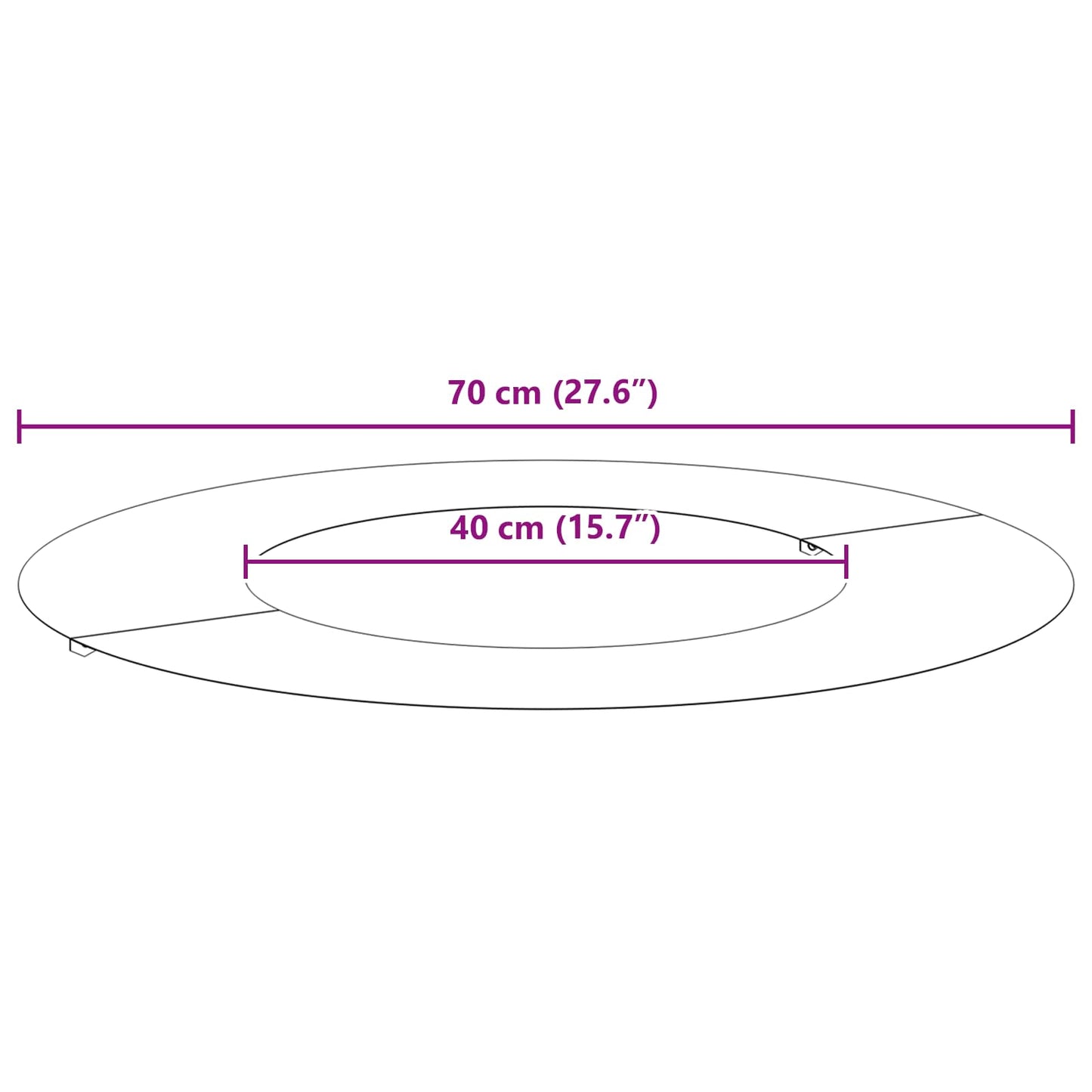vidaXL κατάλληλο για δαχτυλίδι επίπεδου δέντρου Καφέ Ø40 / 70 εκ.
