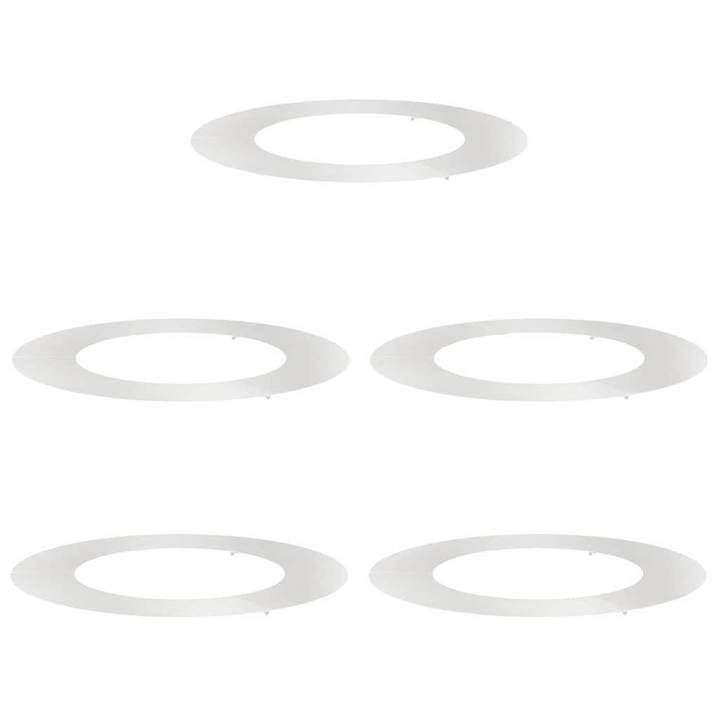 vidaXL κατάλληλο για επίπεδα δαχτυλίδια δέντρου 5 pcs Ασημί Ø50 / 80 εκ.