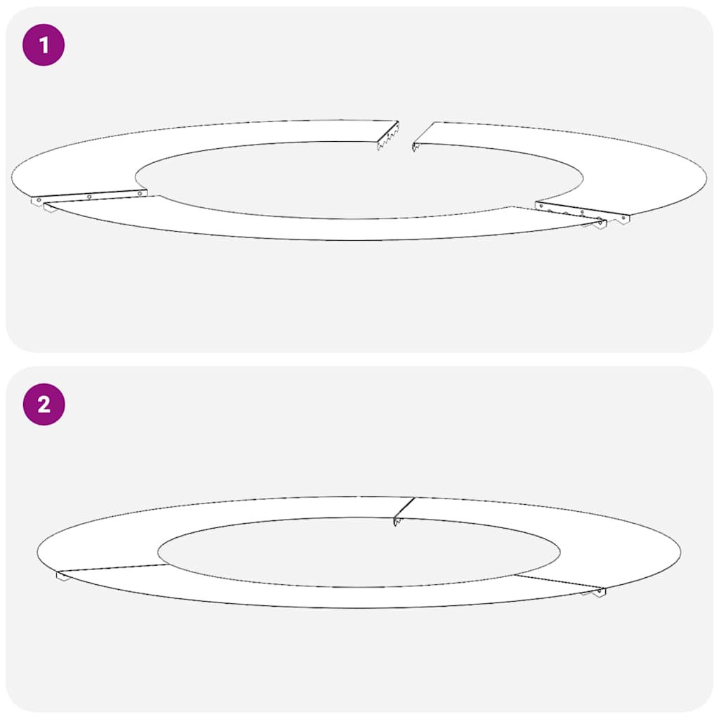 vidaXL Φλατ Δαχτυλίδια Δέντρων 5 pcs Καφέ Ø50 / 80 εκ.