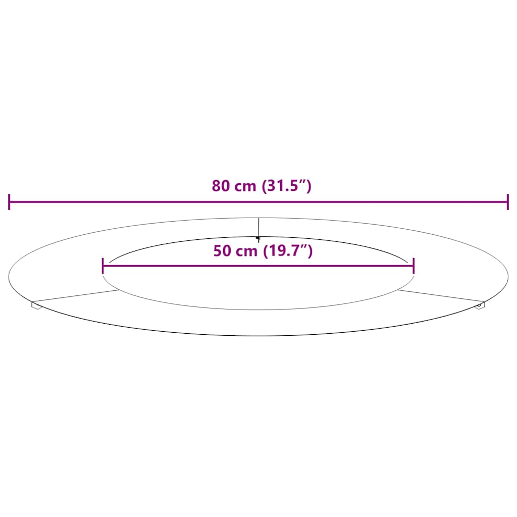 vidaXL Φλατ Δαχτυλίδια Δέντρων 5 pcs Καφέ Ø50 / 80 εκ.