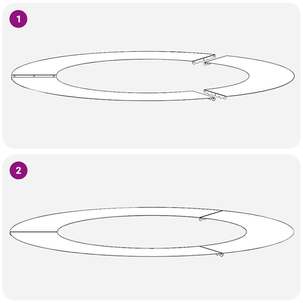 vidaXL κατάλληλο για επίπεδα δαχτυλίδια δέντρου 5 pcs Ασημί Ø60 / 90 εκ.