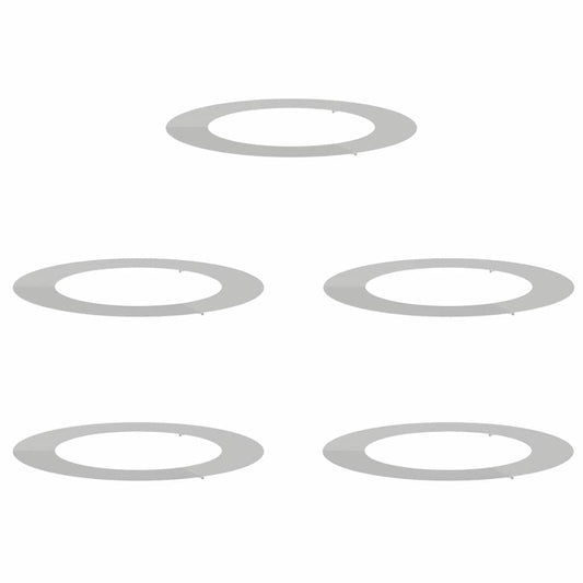 vidaXL κατάλληλο για επίπεδα δαχτυλίδια δέντρου 5 pcs Ασημί Ø60 / 90 εκ.