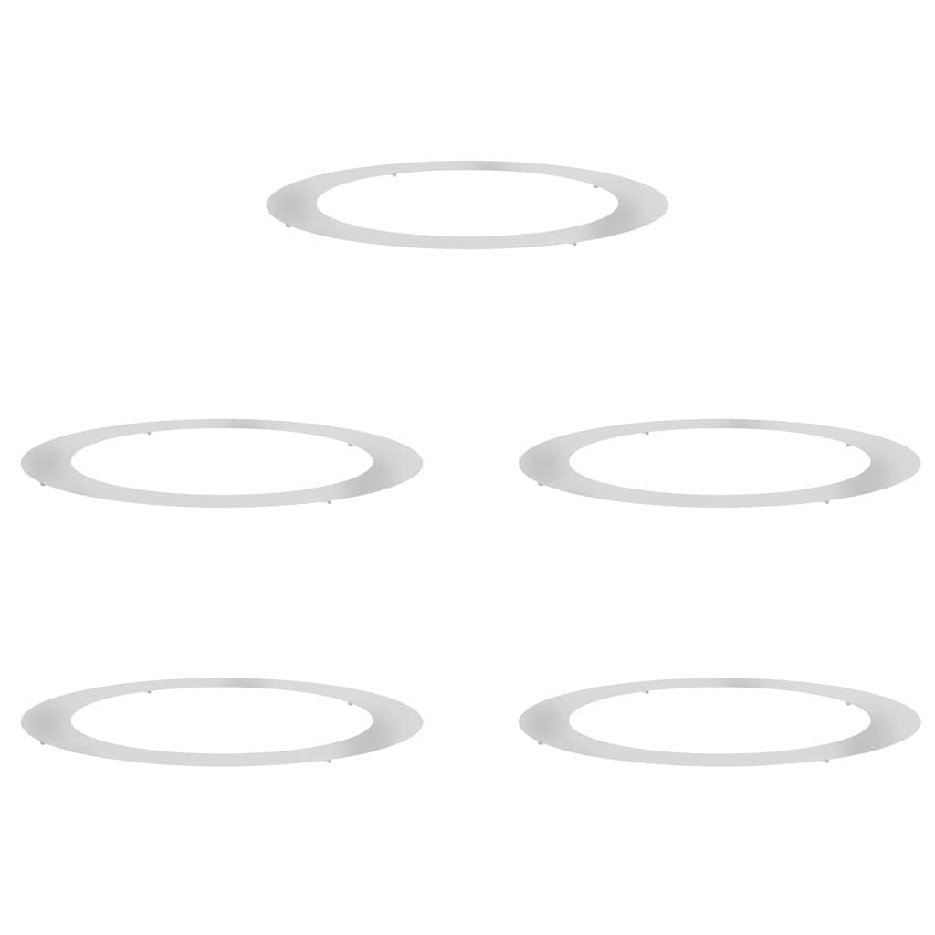 vidaXL κατάλληλο για επίπεδα δαχτυλίδια δέντρου 5 pcs Ασημί