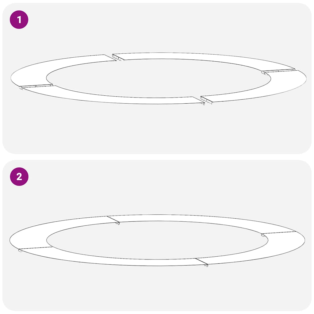 vidaXL Φλατ Δαχτυλίδια Δέντρων 5 pcs Καφέ Ø90 / 120 εκ.