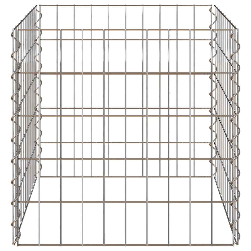 vidaXL Κάδος Κομποστοποίησης Γκρι Ατσάλι