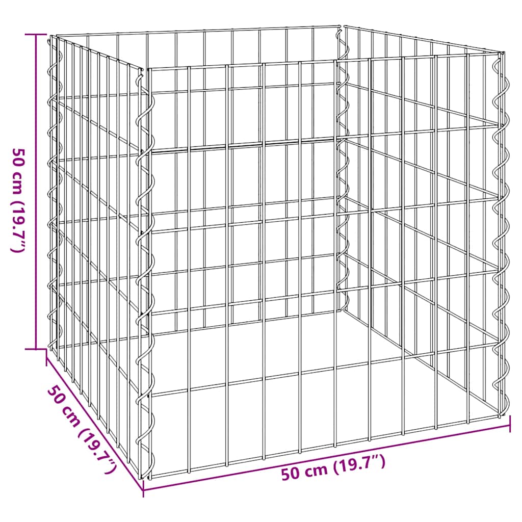 vidaXL Κάδος Κομποστοποίησης Γκρι Ατσάλι