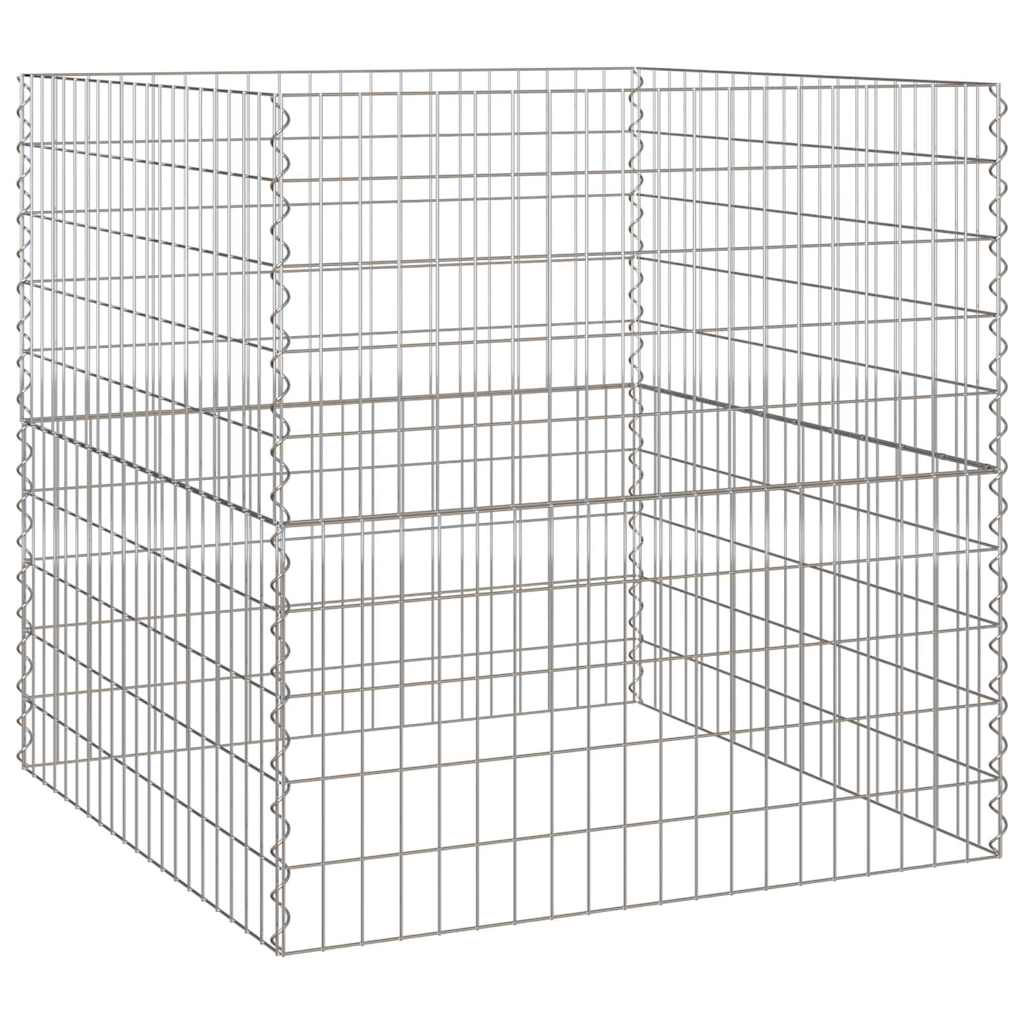 vidaXL Κάδος Κομποστοποίησης Γκρι Ατσάλι