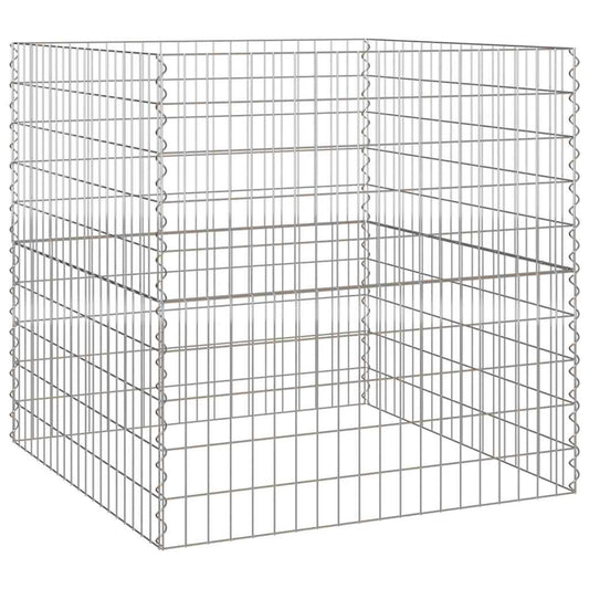 vidaXL Κάδος Κομποστοποίησης Γκρι Ατσάλι