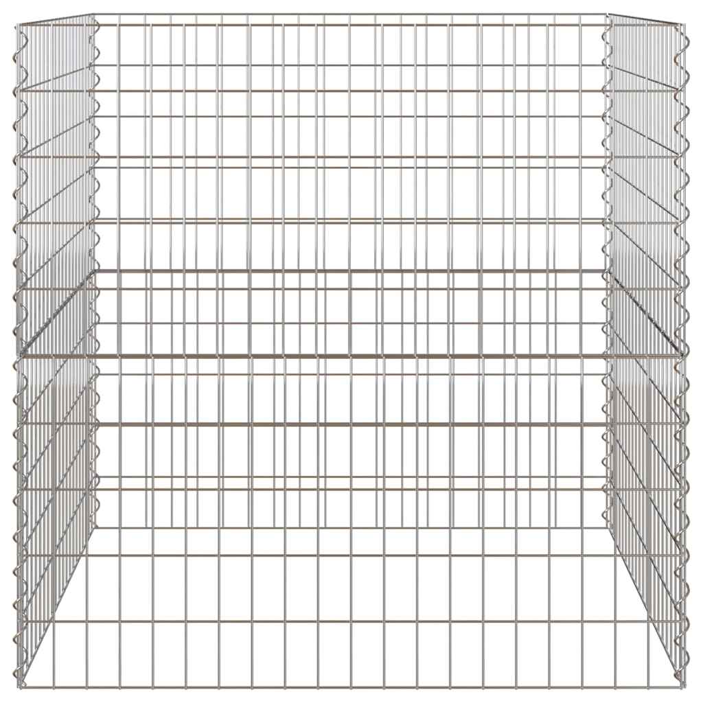 vidaXL Κάδος Κομποστοποίησης Γκρι Ατσάλι