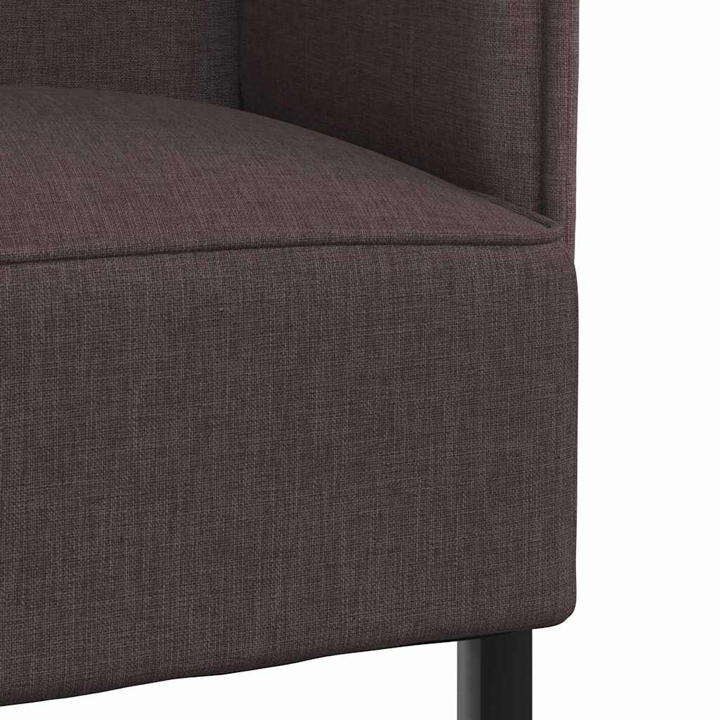 vidaXL Καναπές Υψηλής Πλάτης 101cm Σκούρο καφέ Σκούρο καφέ ύφασμα