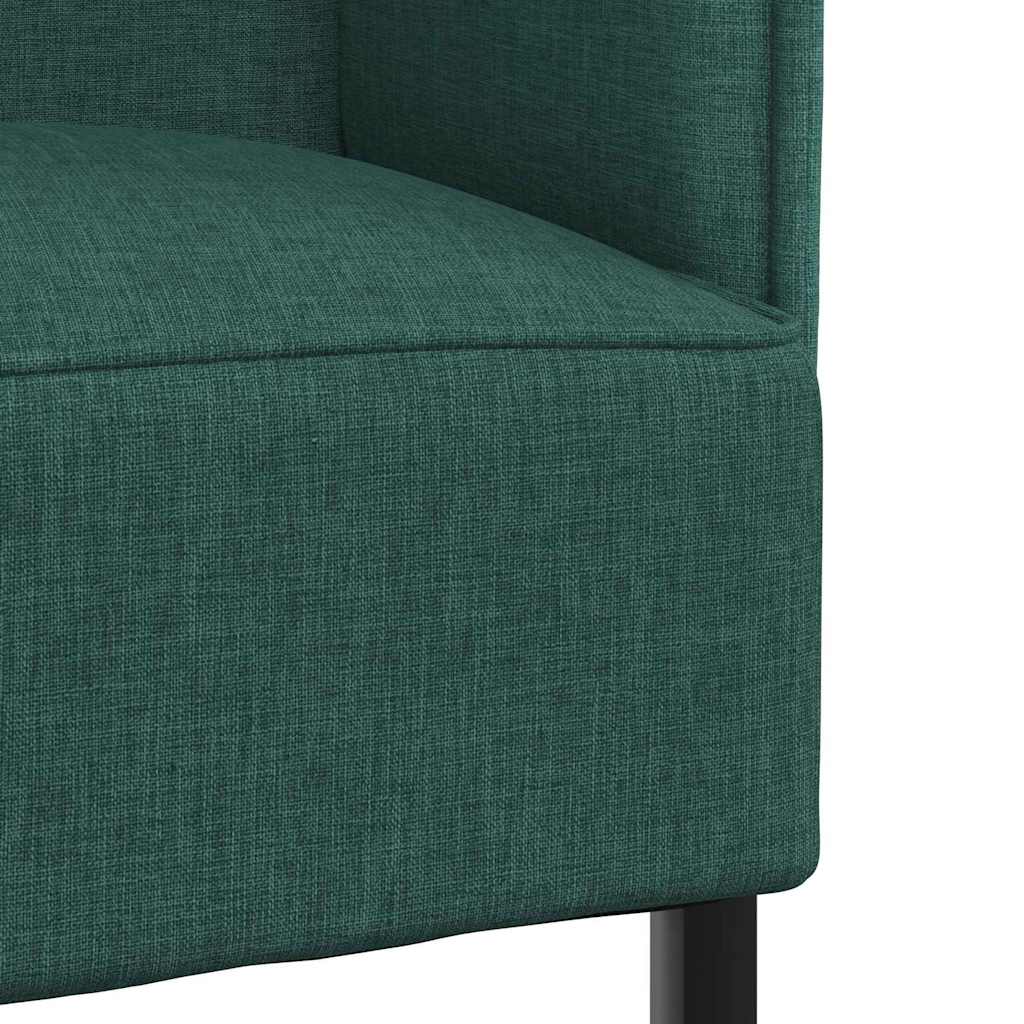vidaXL Καναπές Υψηλής Πλάτης 101cm Σκούρο πράσινο ύφασμα