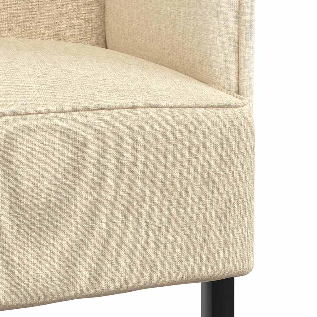vidaXL Καναπές Υψηλής Πλάτης 101cm Κρεμ ύφασμα
