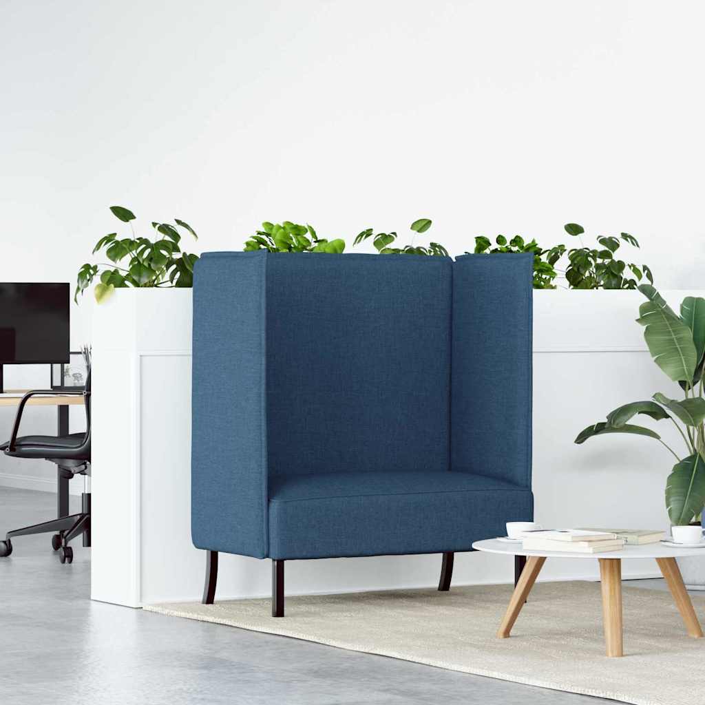 vidaXL Καναπές Υψηλής Πλάτης 101cm Μπλε ύφασμα