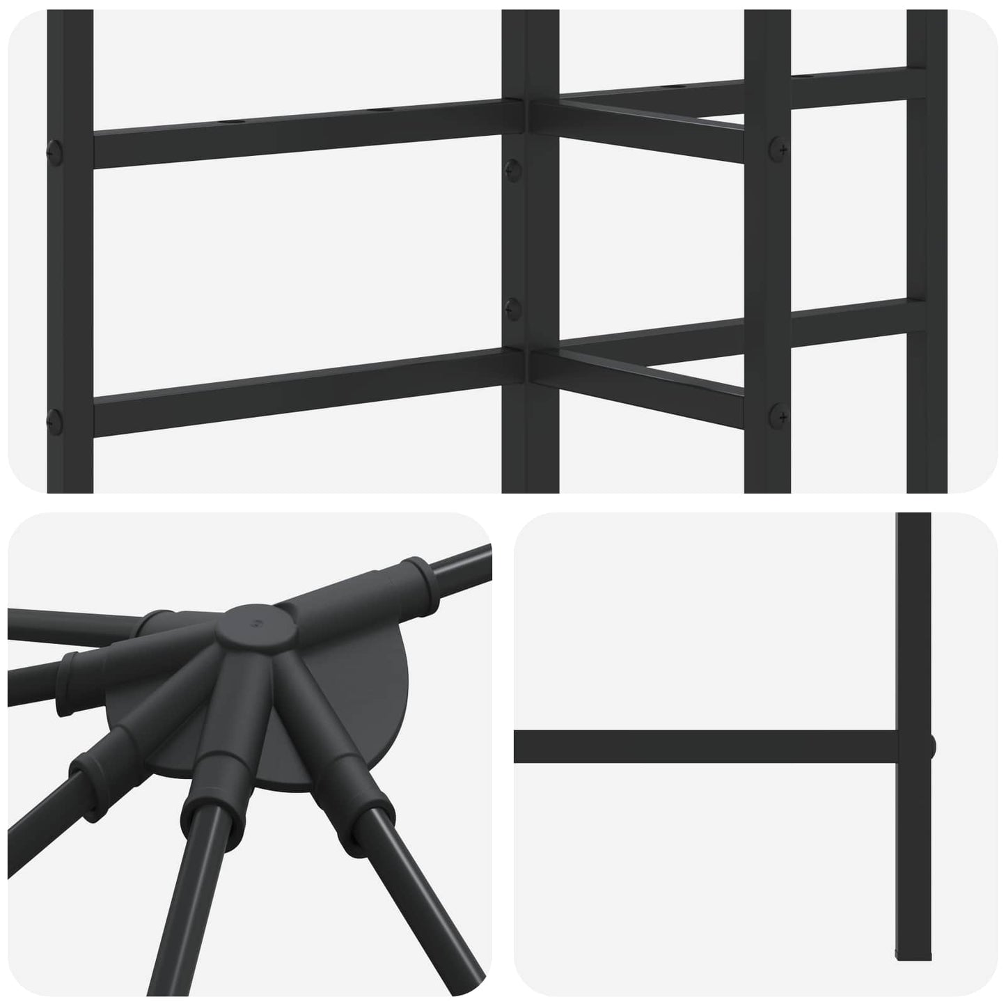 vidaXL Σκελετός Γκαζebo 6 x 3 m Μαύρο Ατσάλι