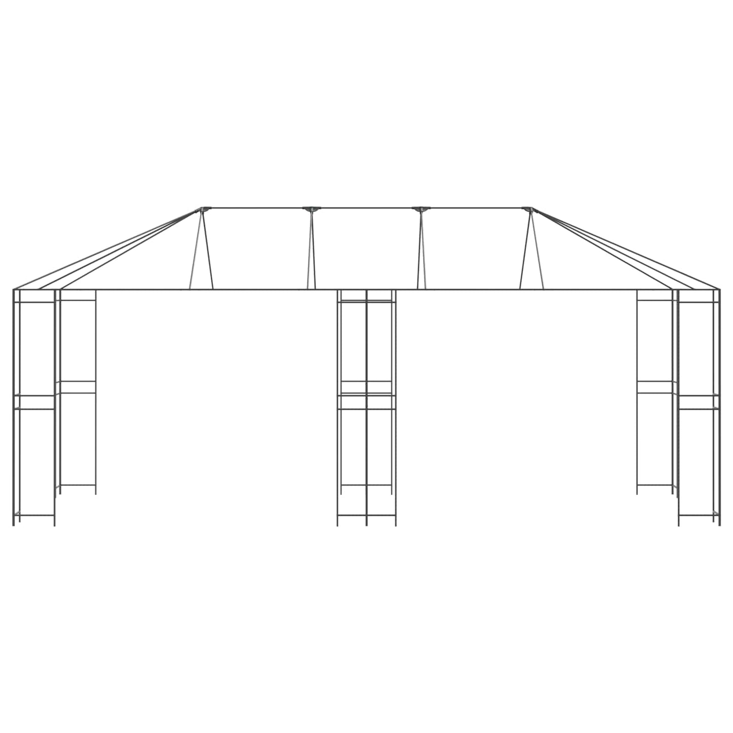 vidaXL Σκελετός Γκαζebo 6 x 3 m Μαύρο Ατσάλι