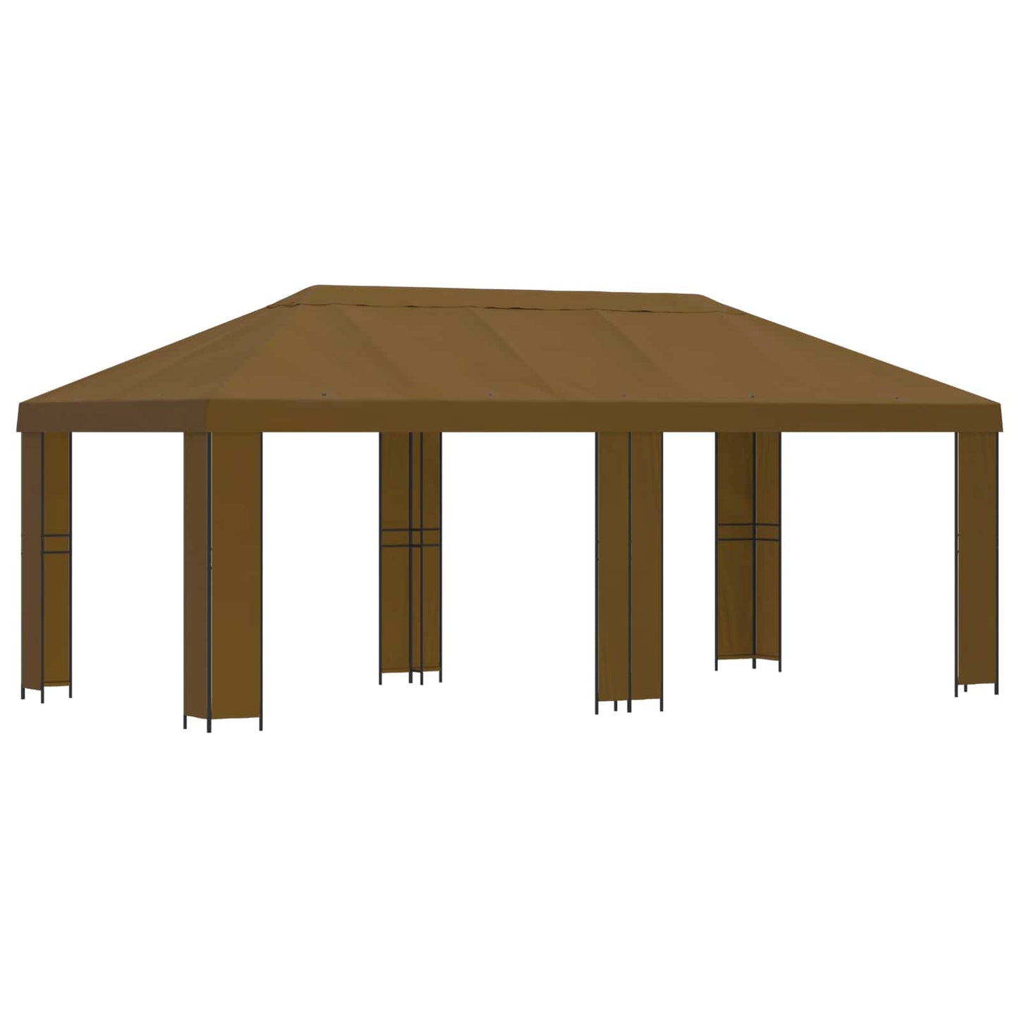 vidaXL Κήπος Γκαζebo 6 x 3 m Taupe Πολυεστέρας και Χάλυβας 190