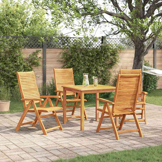 vidaXL Σέτ φαγητού για κήπο 5 pcs Καφέ Στερεό Ξύλο Ακακίας