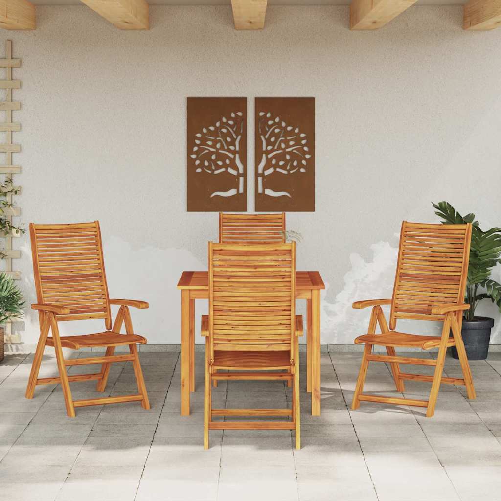 vidaXL Σέτ φαγητού για κήπο 5 pcs Καφέ Στερεό Ξύλο Ακακίας