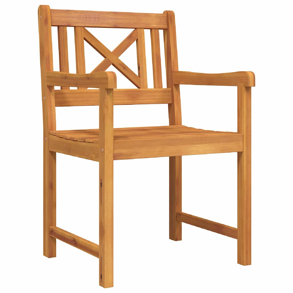 vidaXL Σέτ φαγητού για κήπο 7 pcs Καφέ Μασίφ ξύλο ακακίας