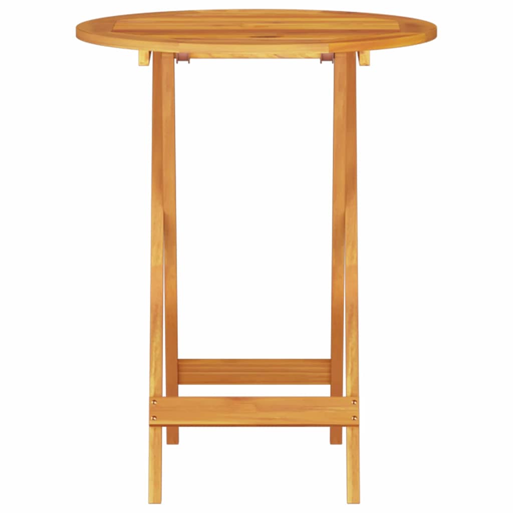 vidaXL Σετ εξωτερικών επίπλων 3 pcs Φυσικό Ξύλο 60 x 60 x 75 cm