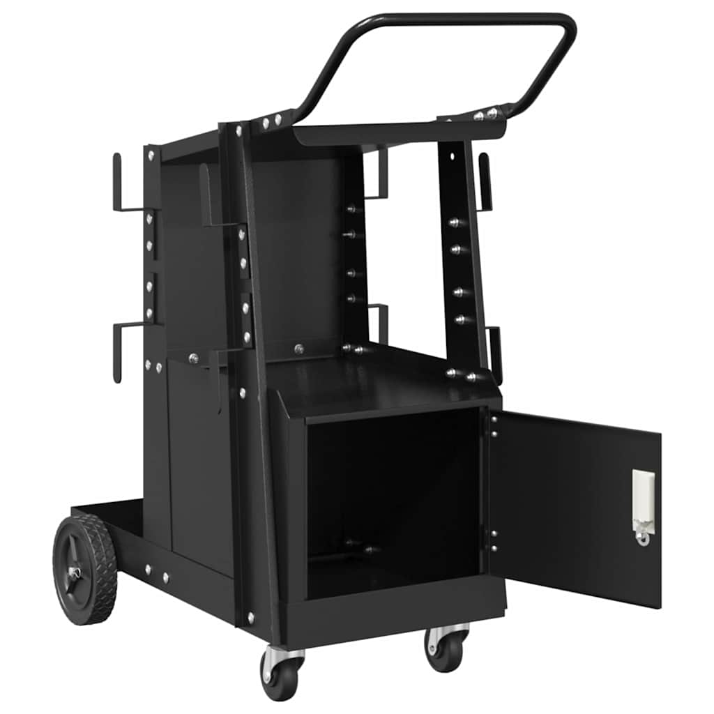 vidaXL Καρότσι συγκόλλησης Μαύρο 90 x 46 x 96 εκ Ατσάλι