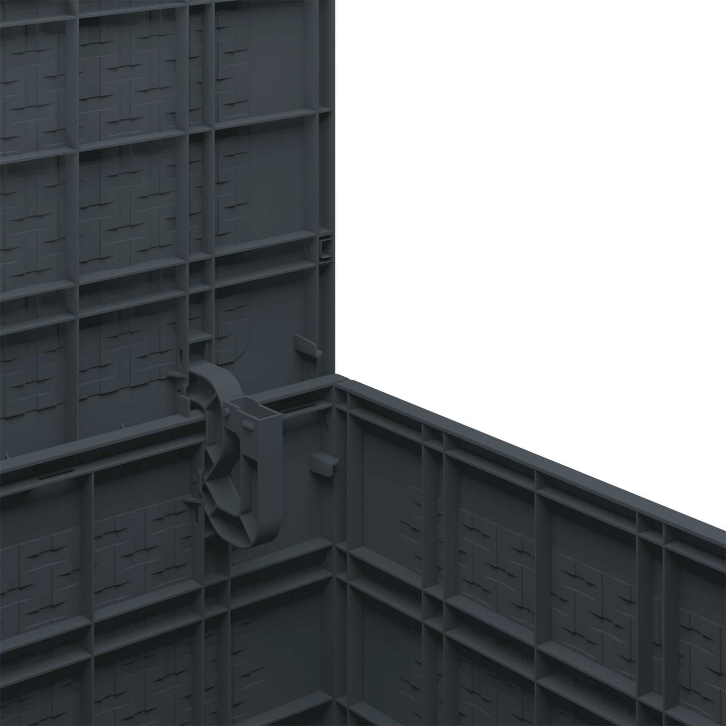 vidaXL Κουτί αποθήκευσης κήπου Ανθρακί 55 x 53 x 57 εκ. Πολυπροπυλένιο