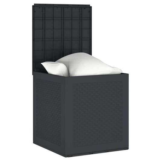 vidaXL Κουτί αποθήκευσης κήπου Ανθρακί 55 x 53 x 57 εκ. Πολυπροπυλένιο