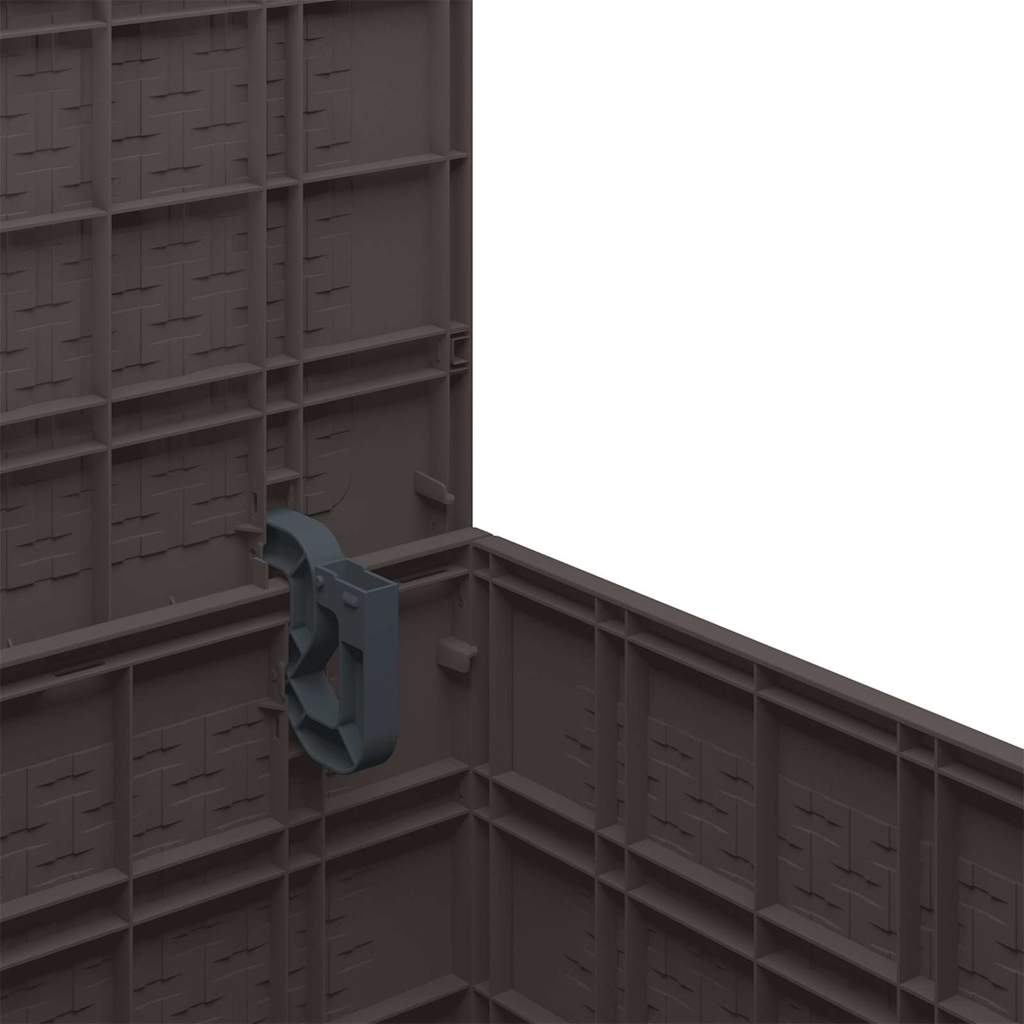 vidaXL Κουτί αποθήκευσης κήπου Καφέ 55 x 53 x 57 εκ. Πολυπροπυλένιο
