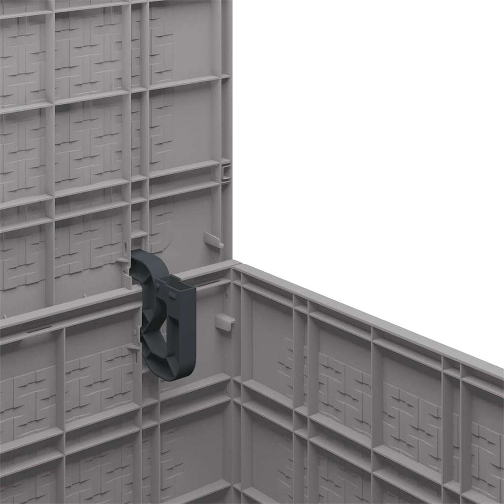 vidaXL Κουτί αποθήκευσης κήπου με πόρτα Ανοιχτό γκρι 55 x 53 x 57 εκ.