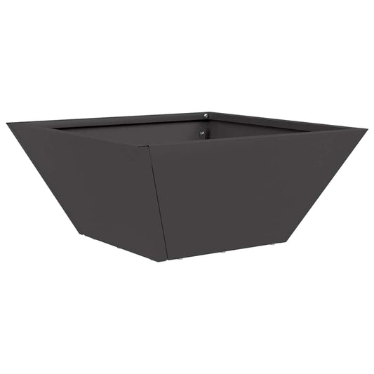 vidaXL Γλάστρα Κήπου Μαύρο 35 x 35 x 15 εκ. Ψυχρής έλασης χάλυβας