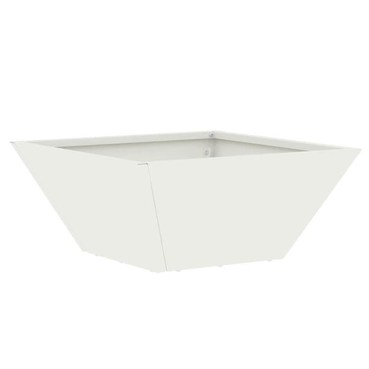 vidaXL Γλάστρα Κήπου Λευκό 35 x 35 x 15 εκ. Ψυχρής έλασης χάλυβας