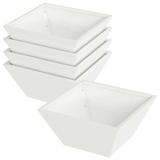 vidaXL Γλάστρα Κήπου 5 pcs Λευκό 35 x 35 x 15 εκ.