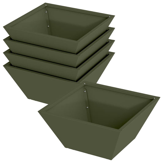 vidaXL Γλάστρα Κήπου 5 pcs Ελιά Πράσινη 35 x 35 x 15 εκ.