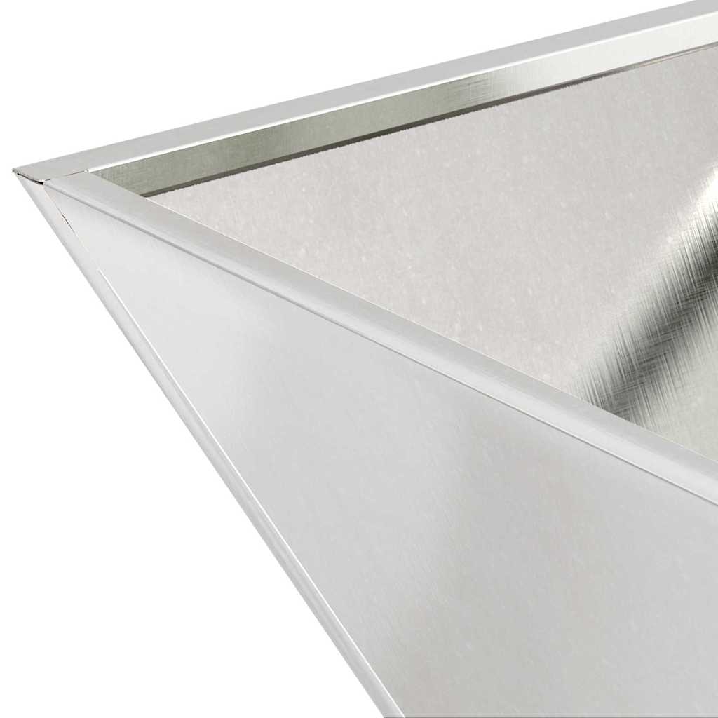 vidaXL Γλάστρα Κήπου 5 pcs Ασημί 35 x 35 x 15 εκ. Ανοξείδωτο ατσάλι