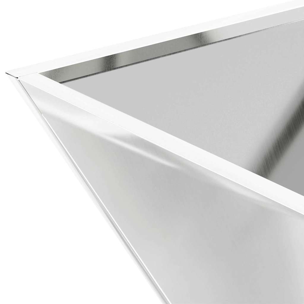 vidaXL Γλάστρα Κήπου Ασημί 35 x 35 x 15 εκ. Επικαλυμμένος Χάλυβας