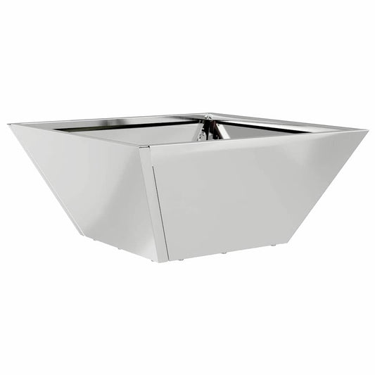 vidaXL Γλάστρα Κήπου Ασημί 35 x 35 x 15 εκ. Επικαλυμμένος Χάλυβας