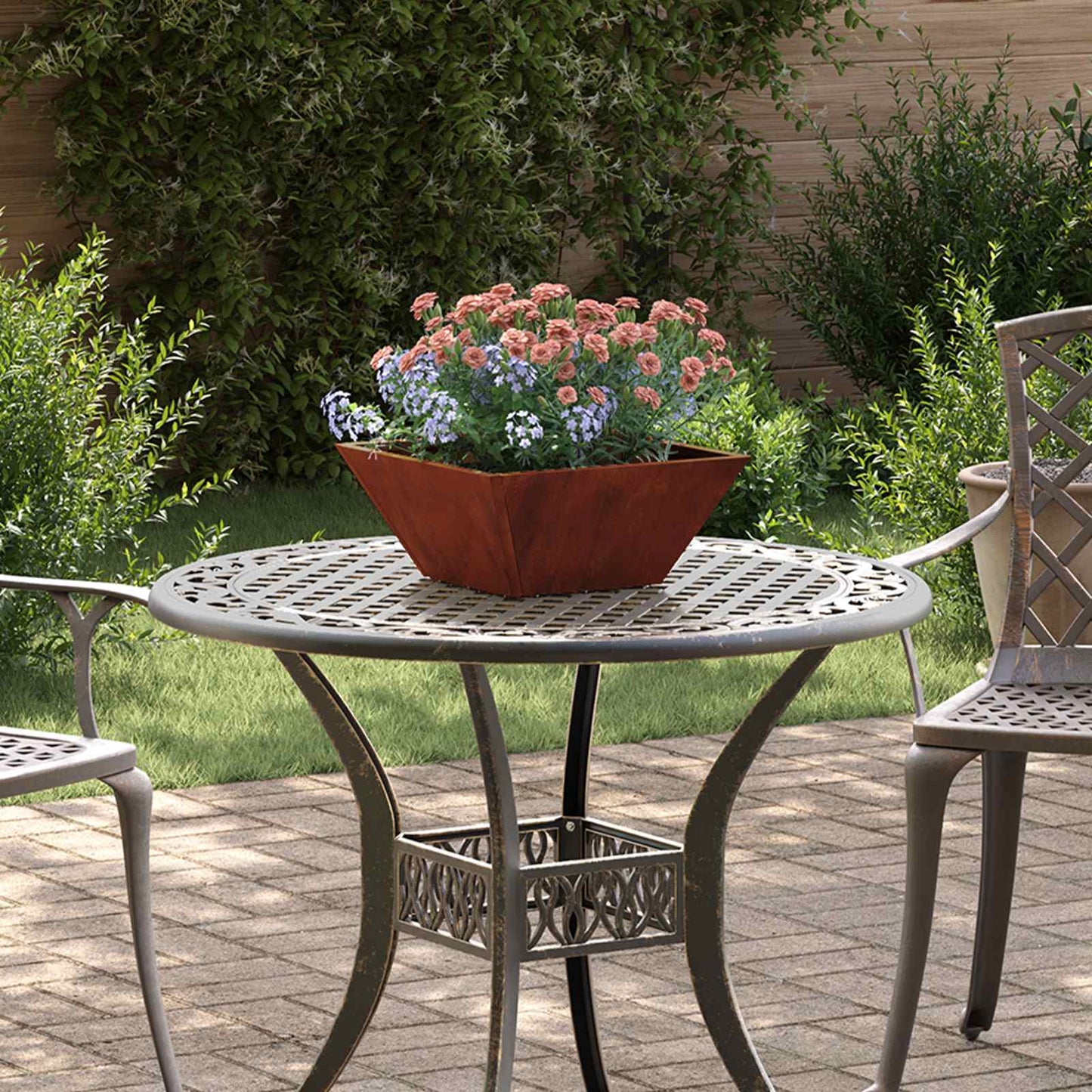 vidaXL Γλάστρα Κήπου 5 pcs Σκ rusty 35 x 35 x 15 εκ.