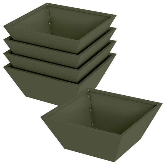 vidaXL Γλάστρα Κήπου 5 pcs Ελιά Πράσινη 40 x 40 x 15 cm