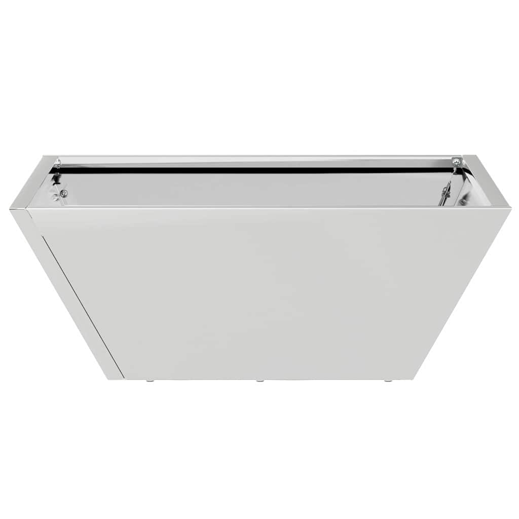 vidaXL Γλάστρα Κήπου 5 pcs Ασημί 40 x 40 x 15 cm Ανοξείδωτο ατσάλι