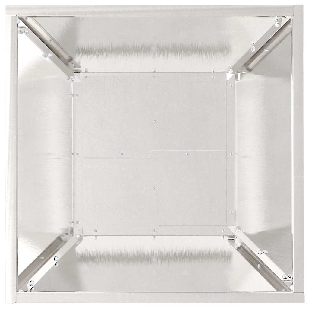 vidaXL Γλάστρα Κήπου 5 pcs Ασημί 40 x 40 x 15 cm Ανοξείδωτο ατσάλι