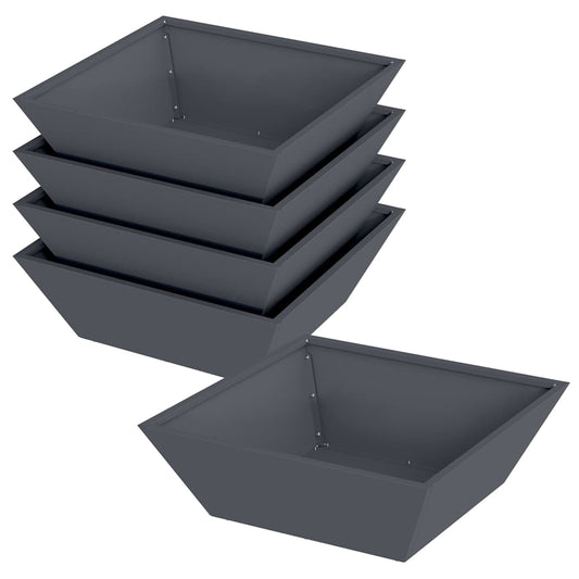 vidaXL Γλάστρα Κήπου 5 pcs Ανθρακί 50 x 50 x 15 cm