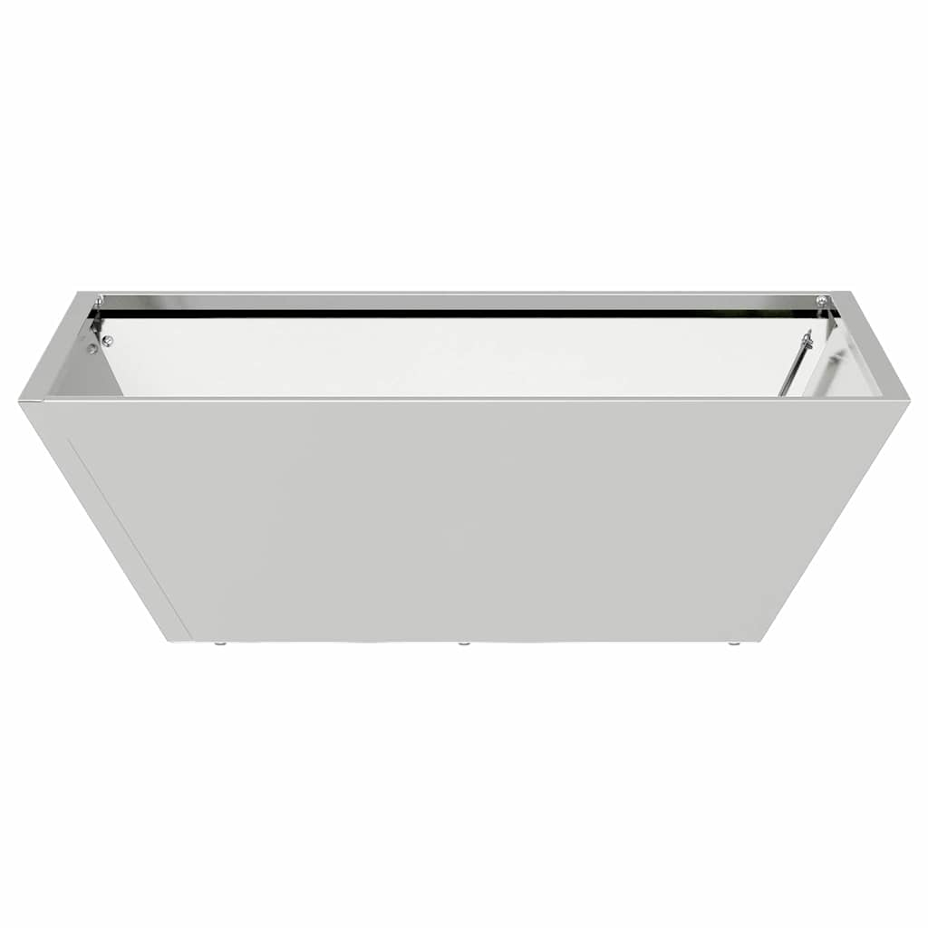 vidaXL Γλάστρα Κήπου 5 pcs Ασημί 50 x 50 x 15 cm Επικαλυμμένος Χάλυβας